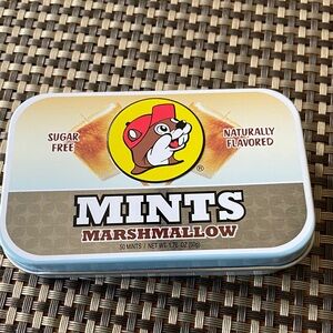 BUC-EE’S Empty Mints Marshmallow Sugar-Free Mints Tin - Light Blue & Beige